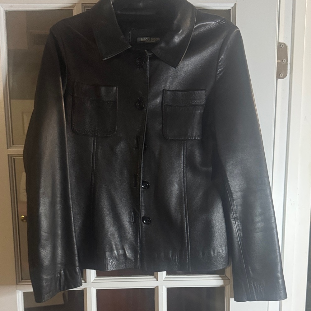 Bisou Bisou Black Leather Jacket